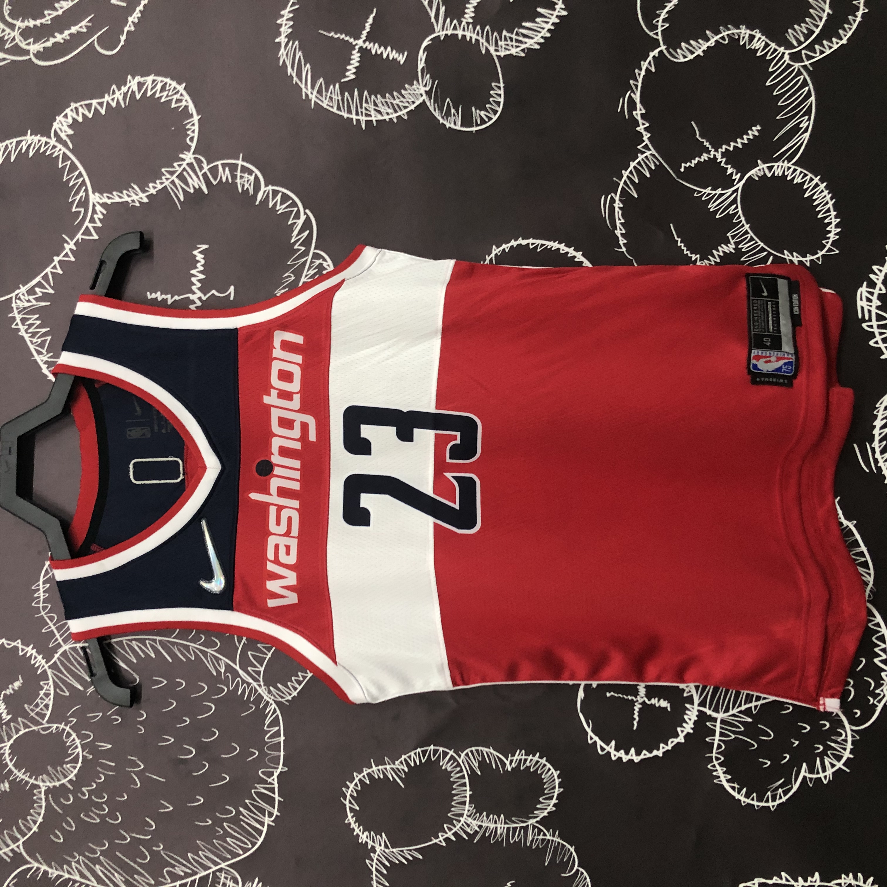 75th anniversary Wizards red No. 23 Jordan