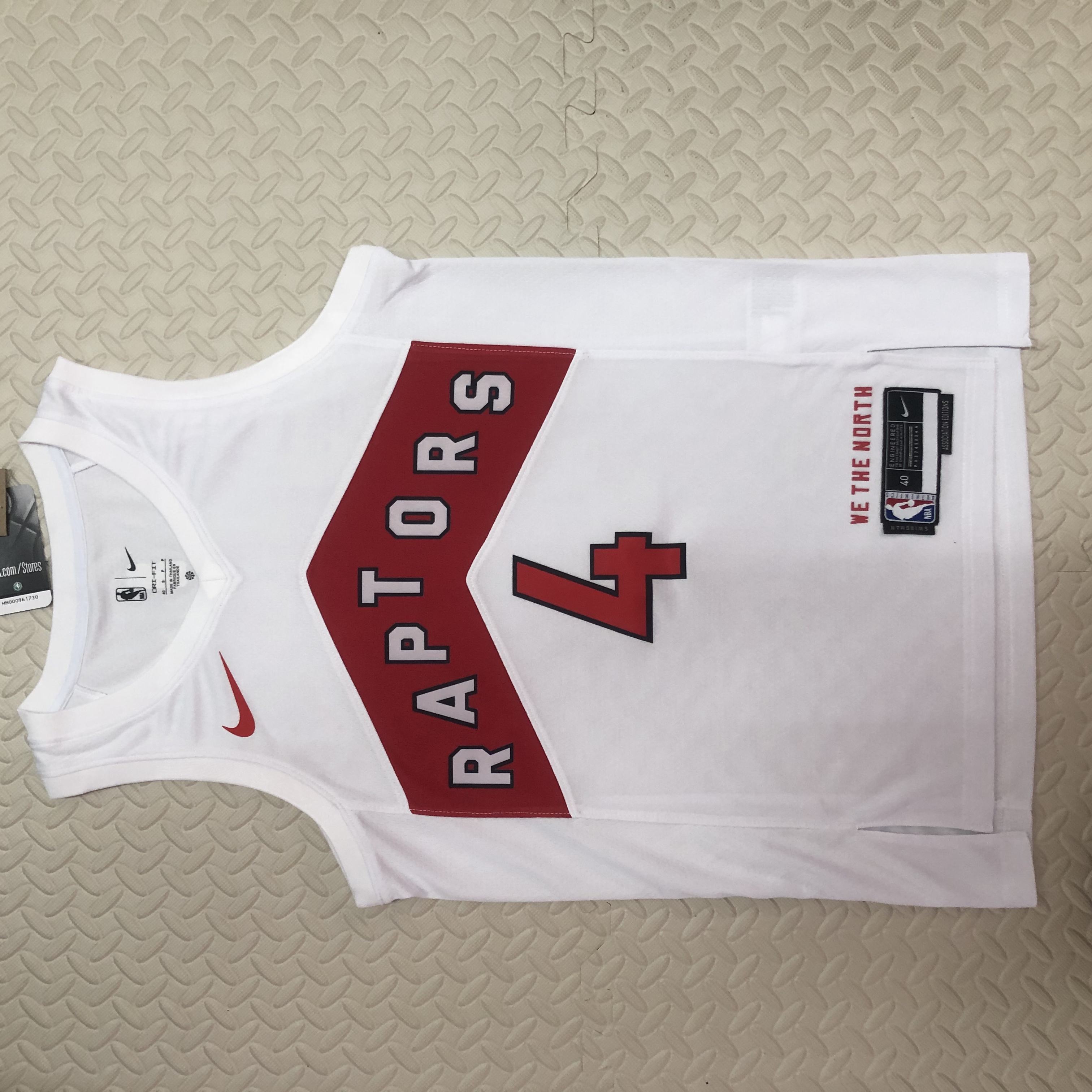 23 season Raptors home white number 4 Barnes