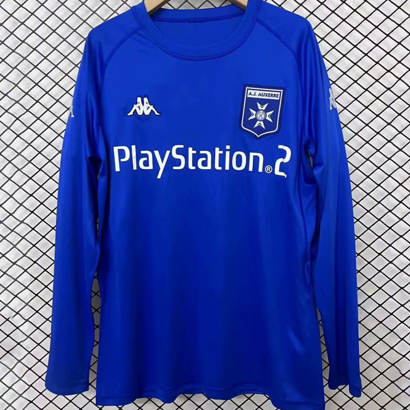 2003-2004 AJ Auxerre Away  retro jersey long sleeves