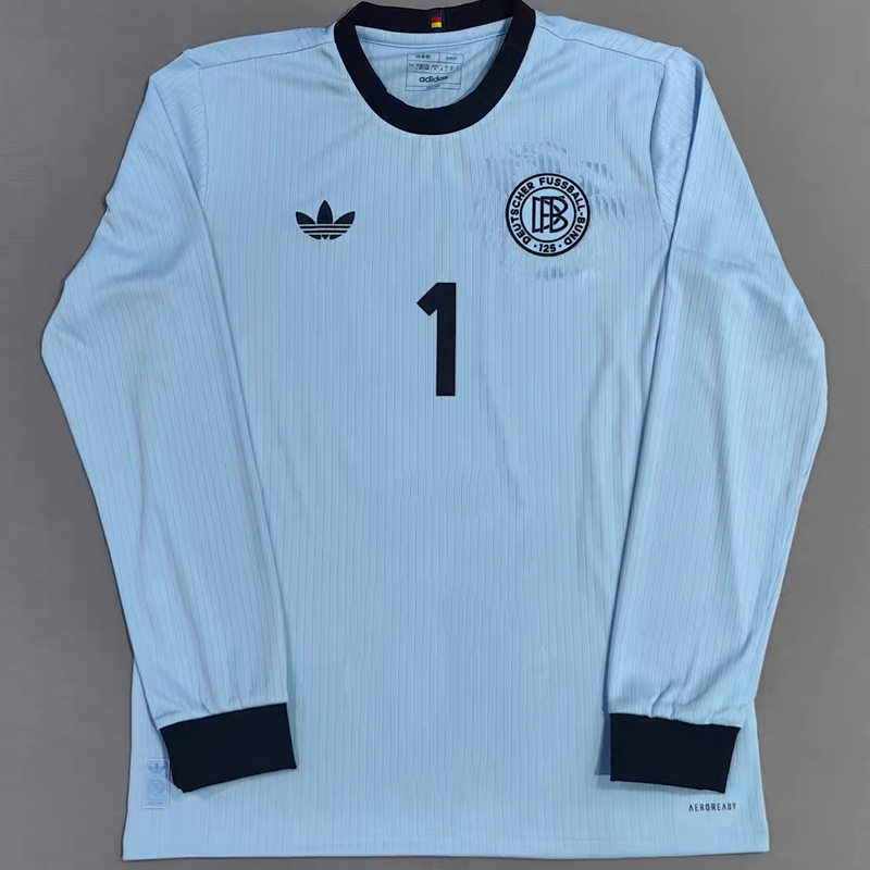 2025 German 125th anniversary  goalkeeper blue Jersey Long sleeve