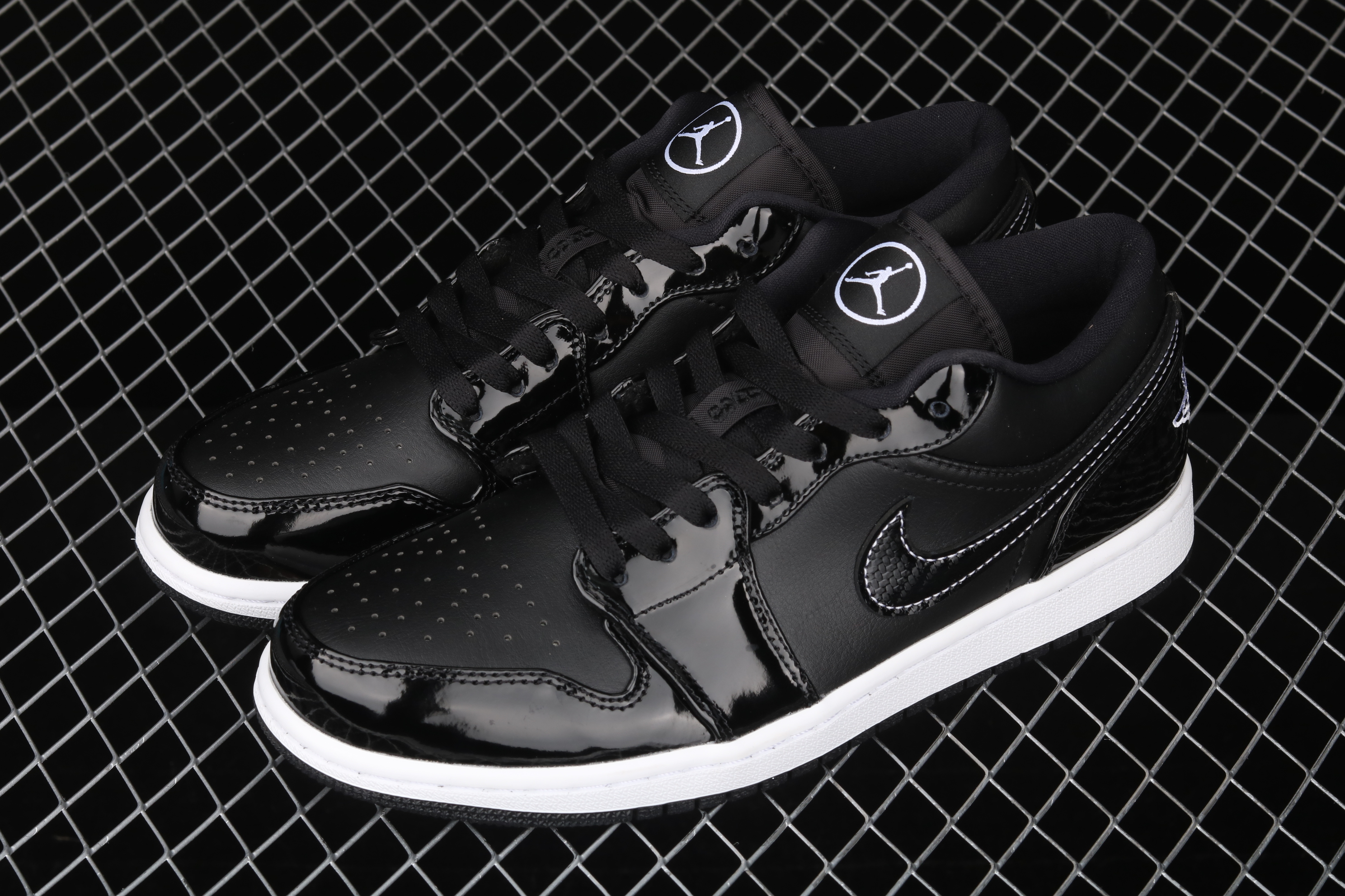 AJ1 Low Top All Star Patent Leather Black Low top Basketball Shoes DD1650-001 40-45