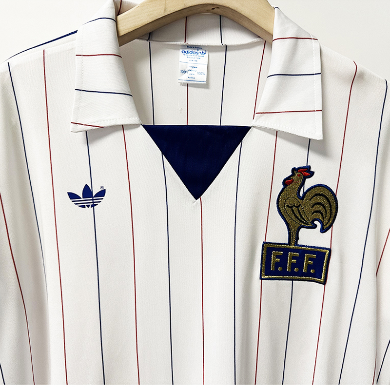 1980-1982 France away retro jersey Long sleeve
