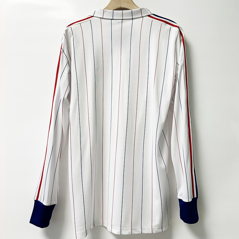 1980-1982 France away retro jersey Long sleeve