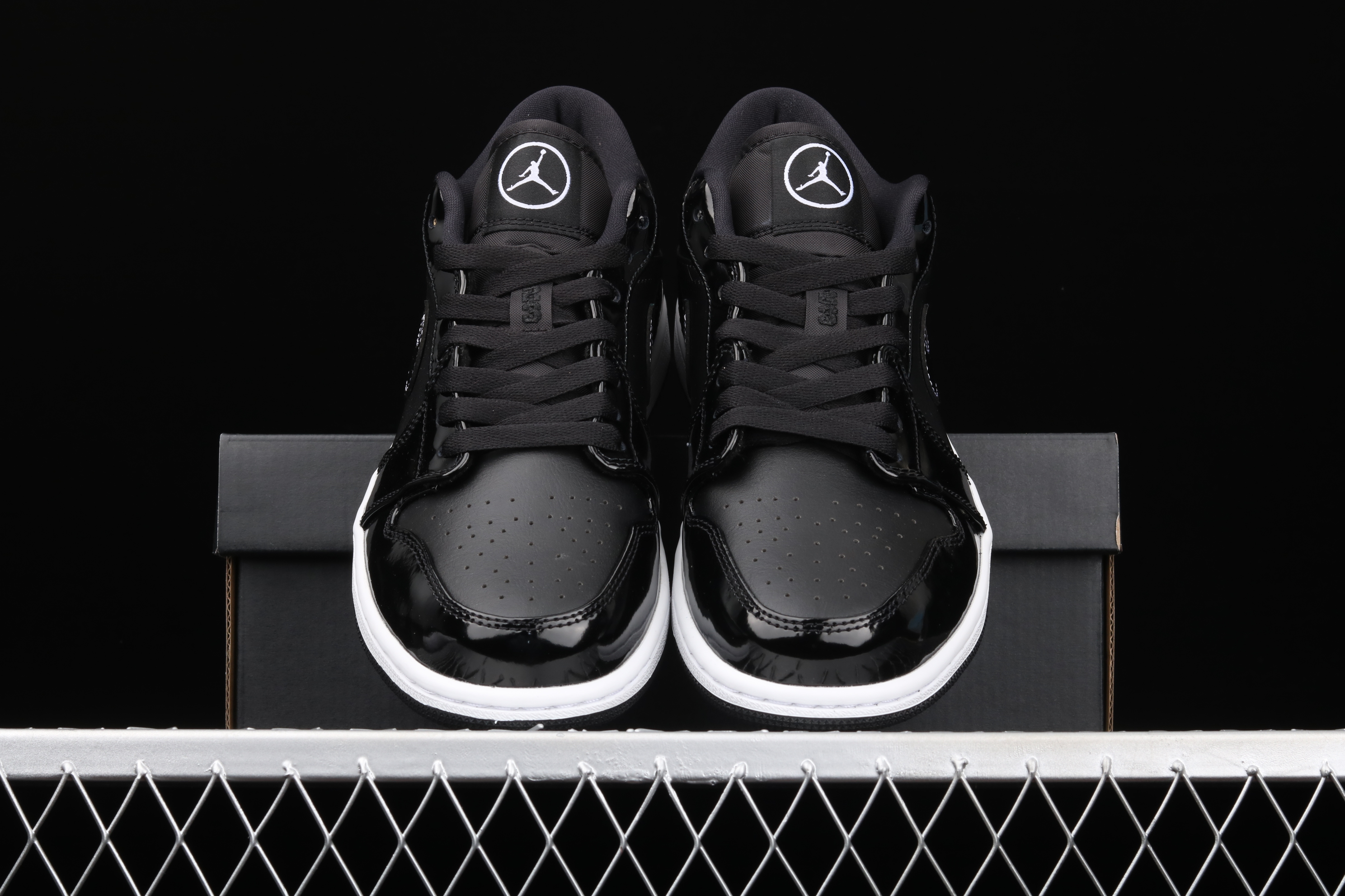 AJ1 Low Top All Star Patent Leather Black Low top Basketball Shoes DD1650-001 40-45