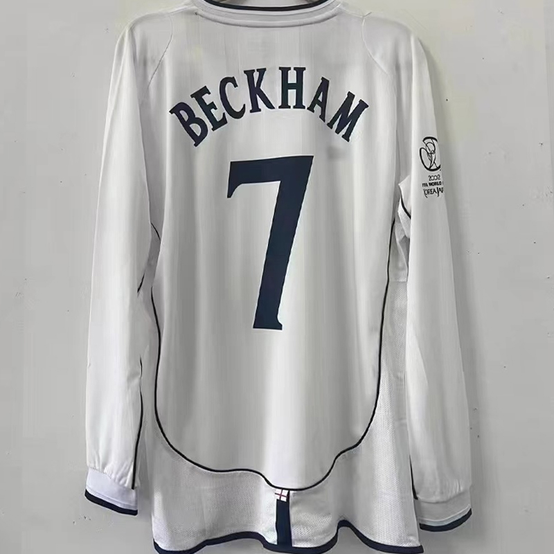 2002 England home long-sleeved retro jersey