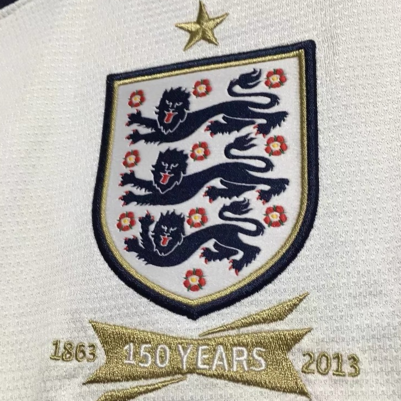 2013 England  home retro jersey  150th anniversary edition