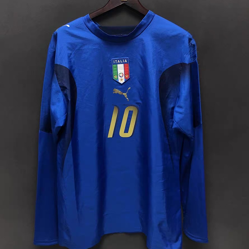 2006 Italy Home retro jersey Long sleeve