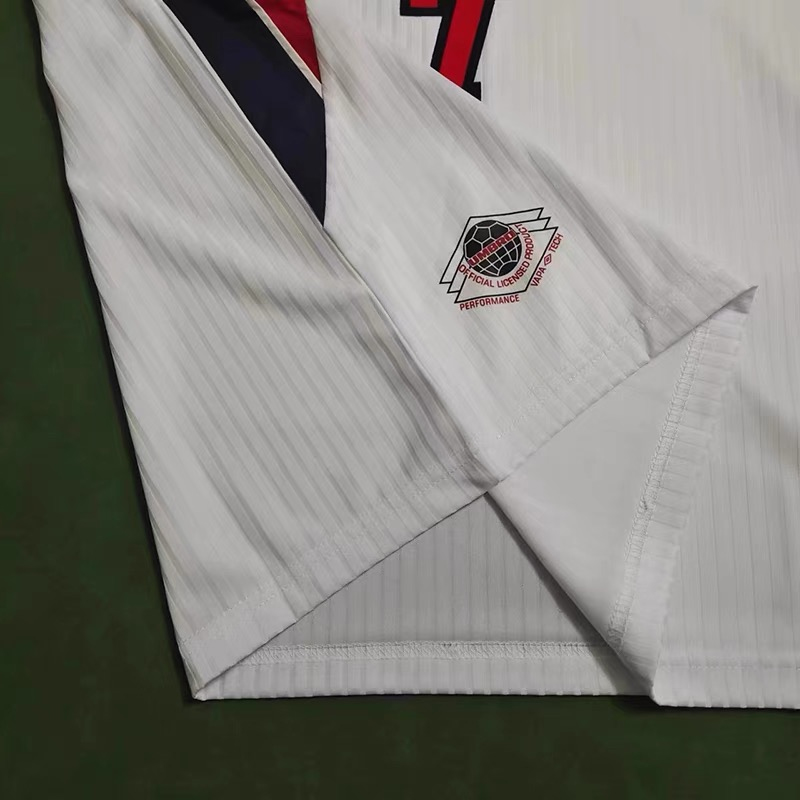 1998 England home long-sleeved throwback jersey