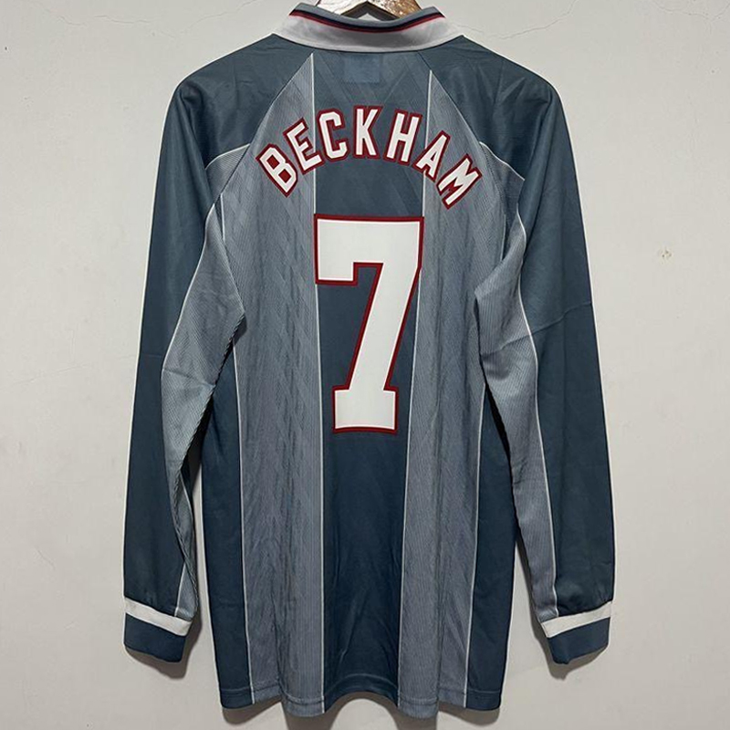 1996 England away long-sleeved throwback jersey