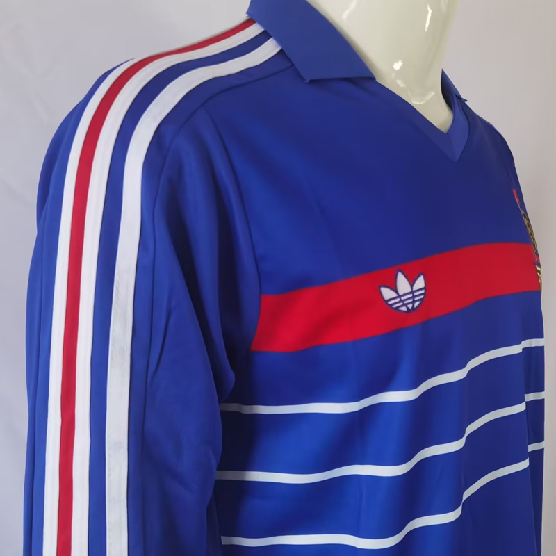 1982-1984  France home retro jersey Long sleeve