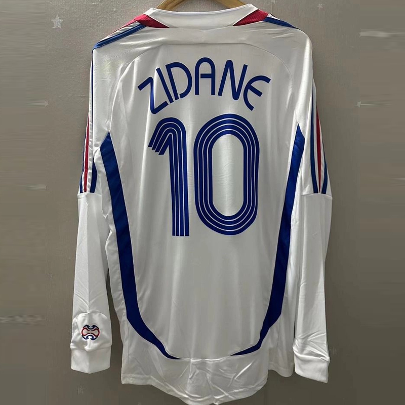 2006 France away retro jersey Long sleeve