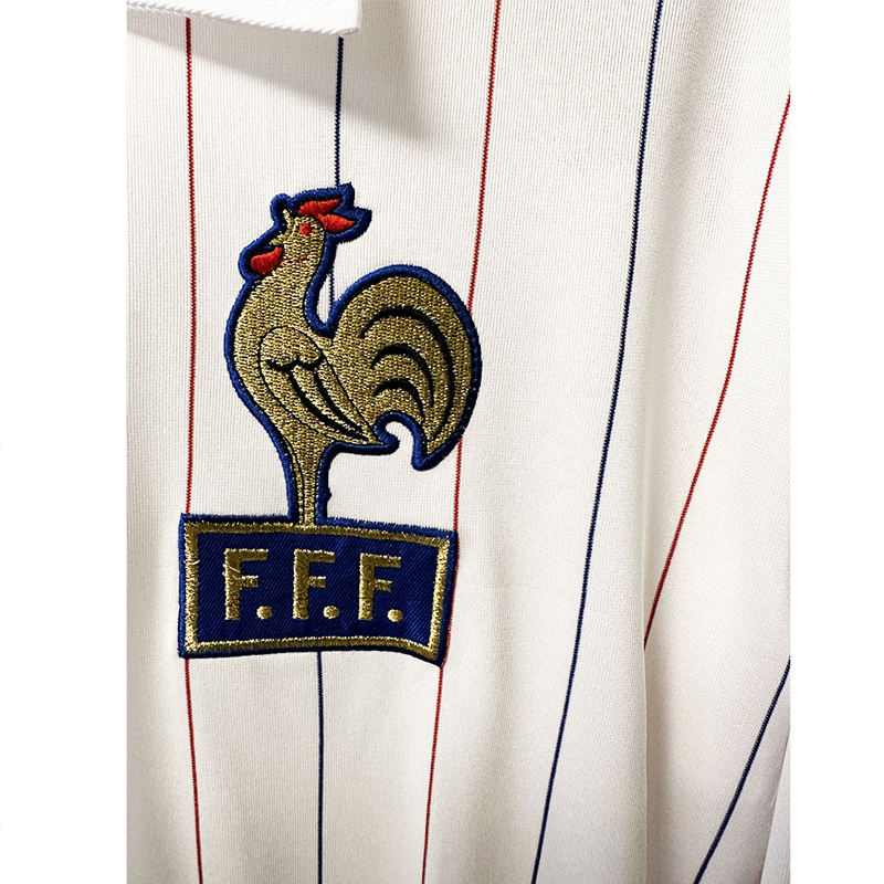 1980-1982 France away retro jersey Long sleeve