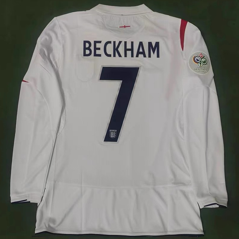 2006 England home long-sleeved throwback jersey