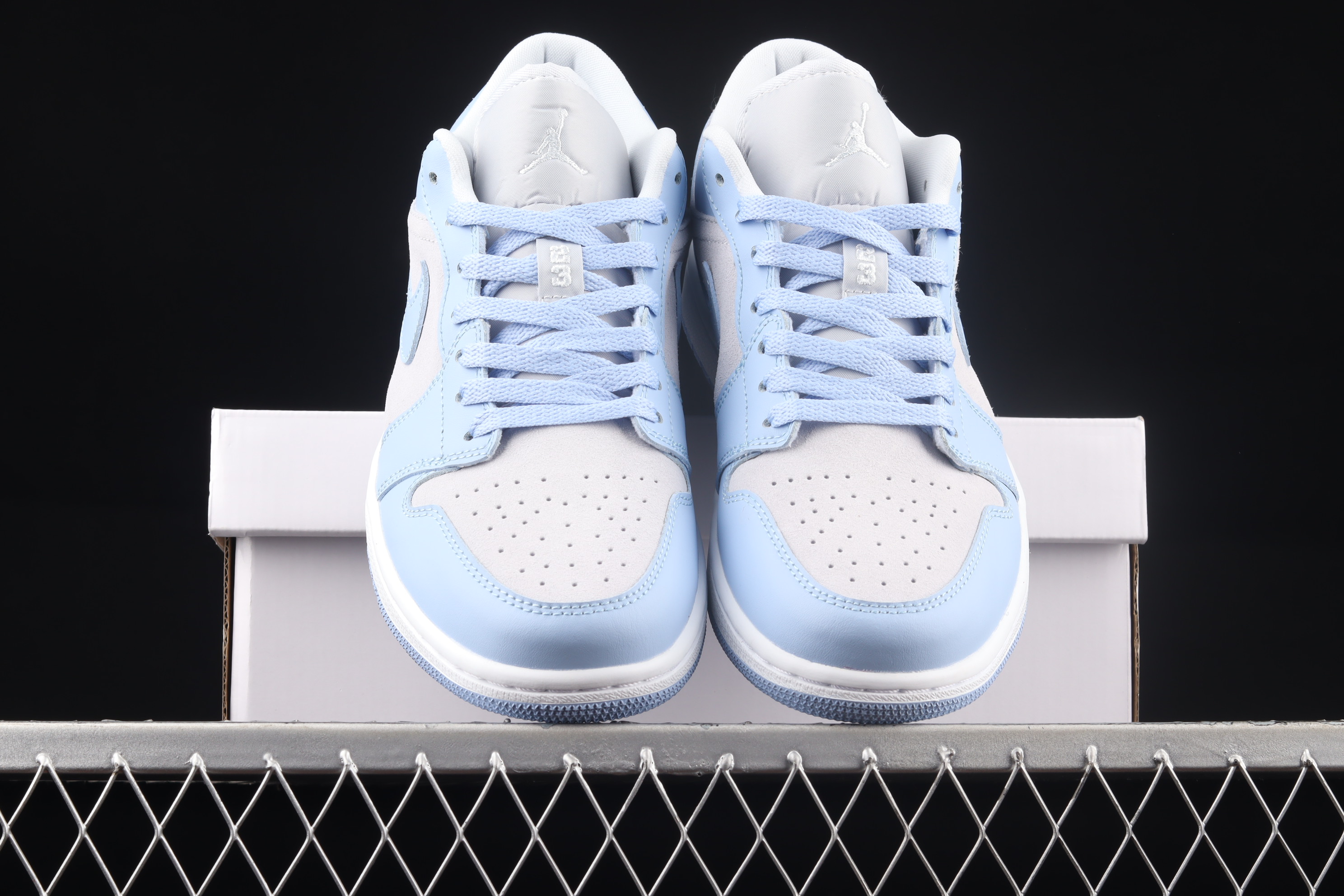AJ1 University Blue Ice Blue gray low top casual sneakers DC0774-050 35.5-45