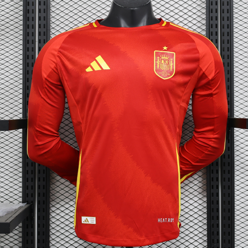2024 Spain Home Jersey Player edition Long sleeve