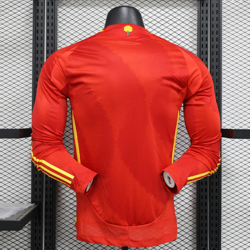 2024 Spain Home Jersey Player edition Long sleeve