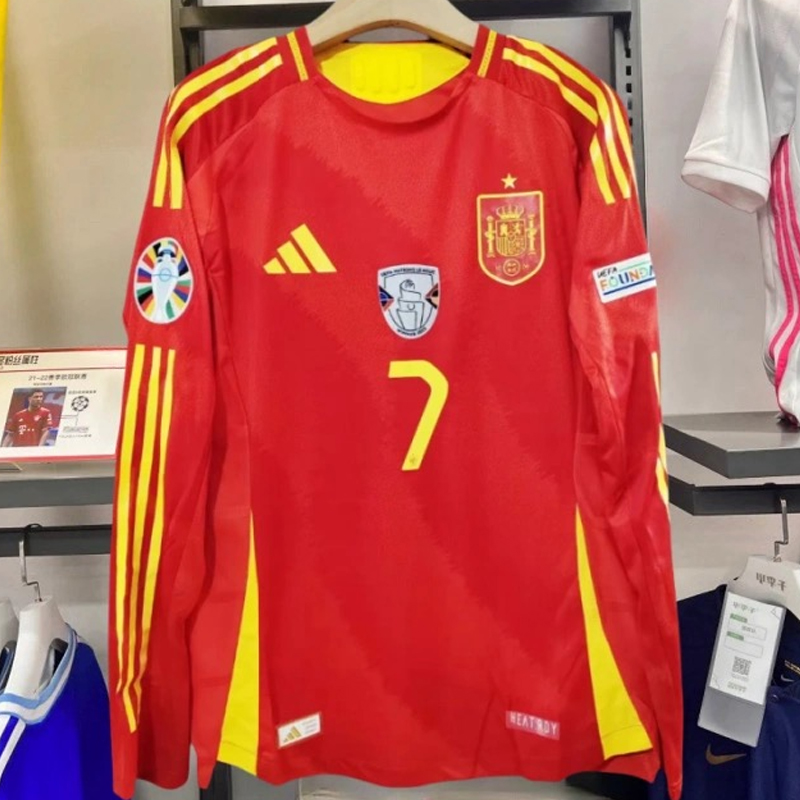 2024 Spain Home Jersey Player edition Long sleeve
