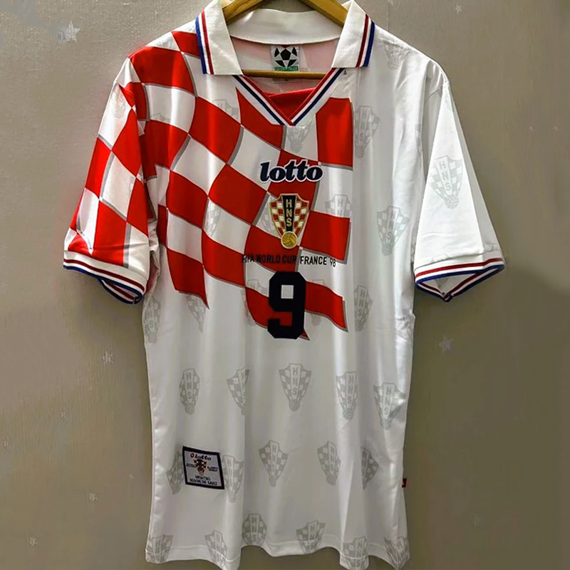 1998 Croatia Home Retro Jersey