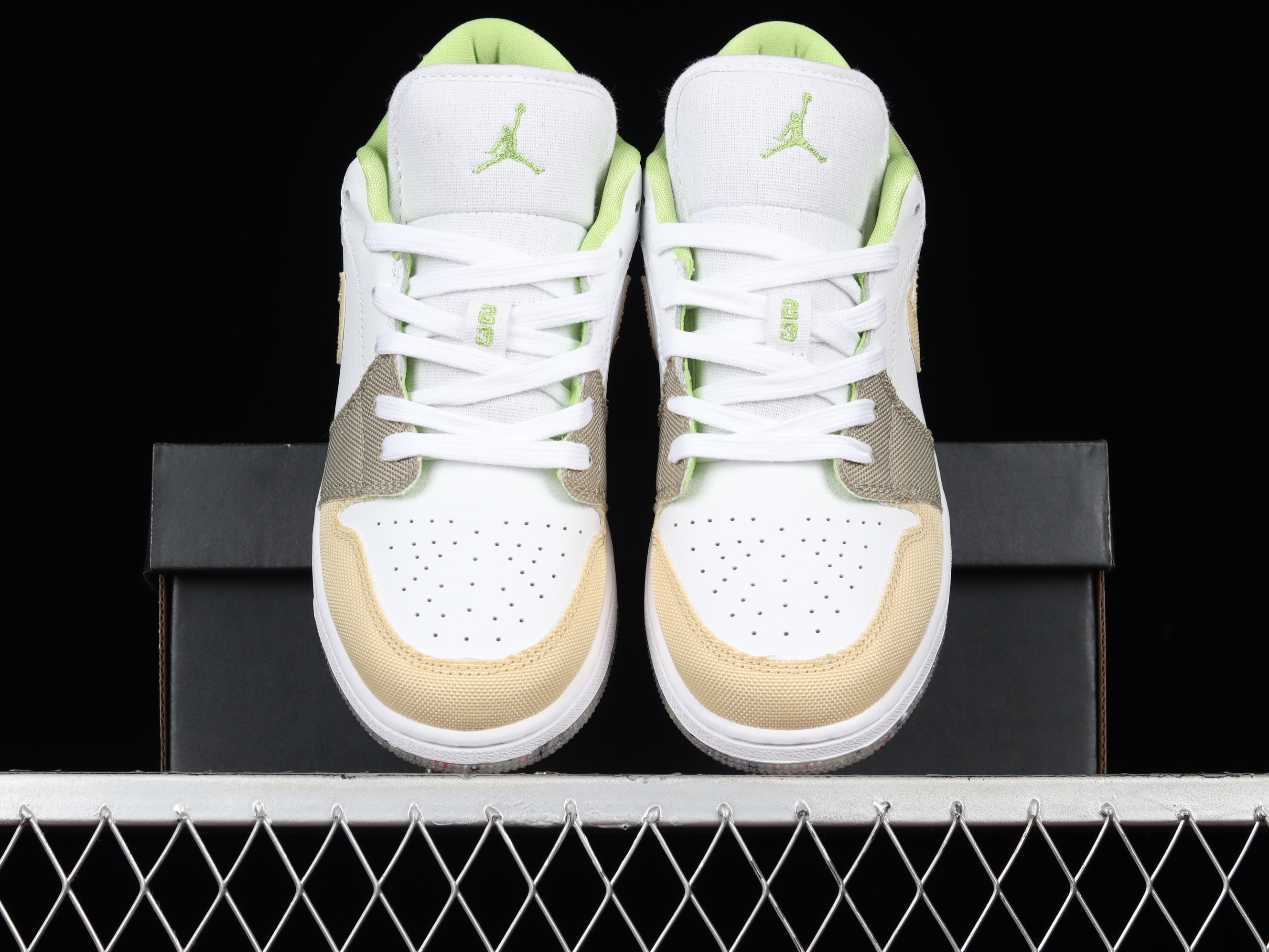 AJ1 White Brown color matching low top cultural recreational sports shoes DJ0341-100 35.5-40