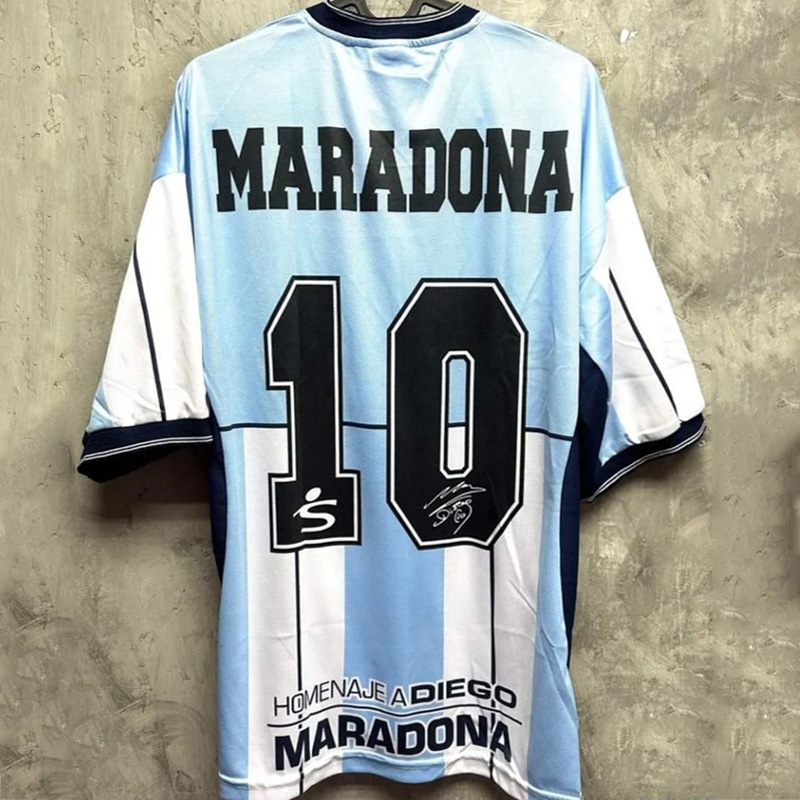 2001 Argentina home retro jersey Maradona commemorative