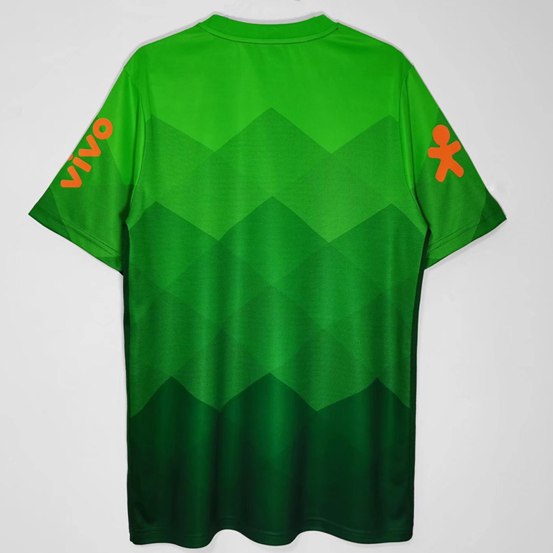 2020 Brazil short sleeve training suit green retro