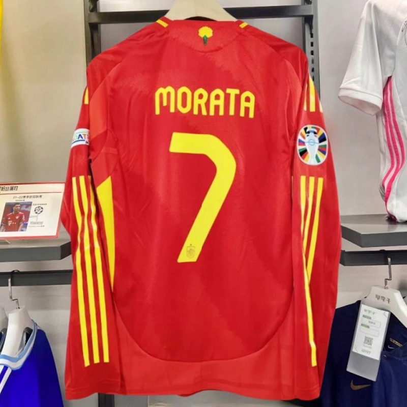 2024 Spain Home Jersey Player edition Long sleeve