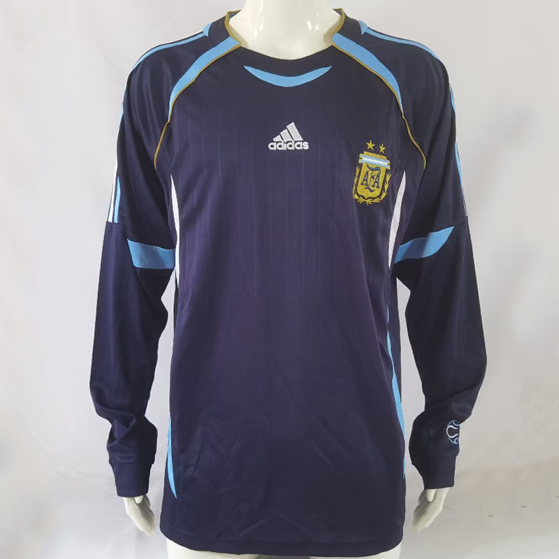 2006-2007 Argentina away retro jersey Long sleeve