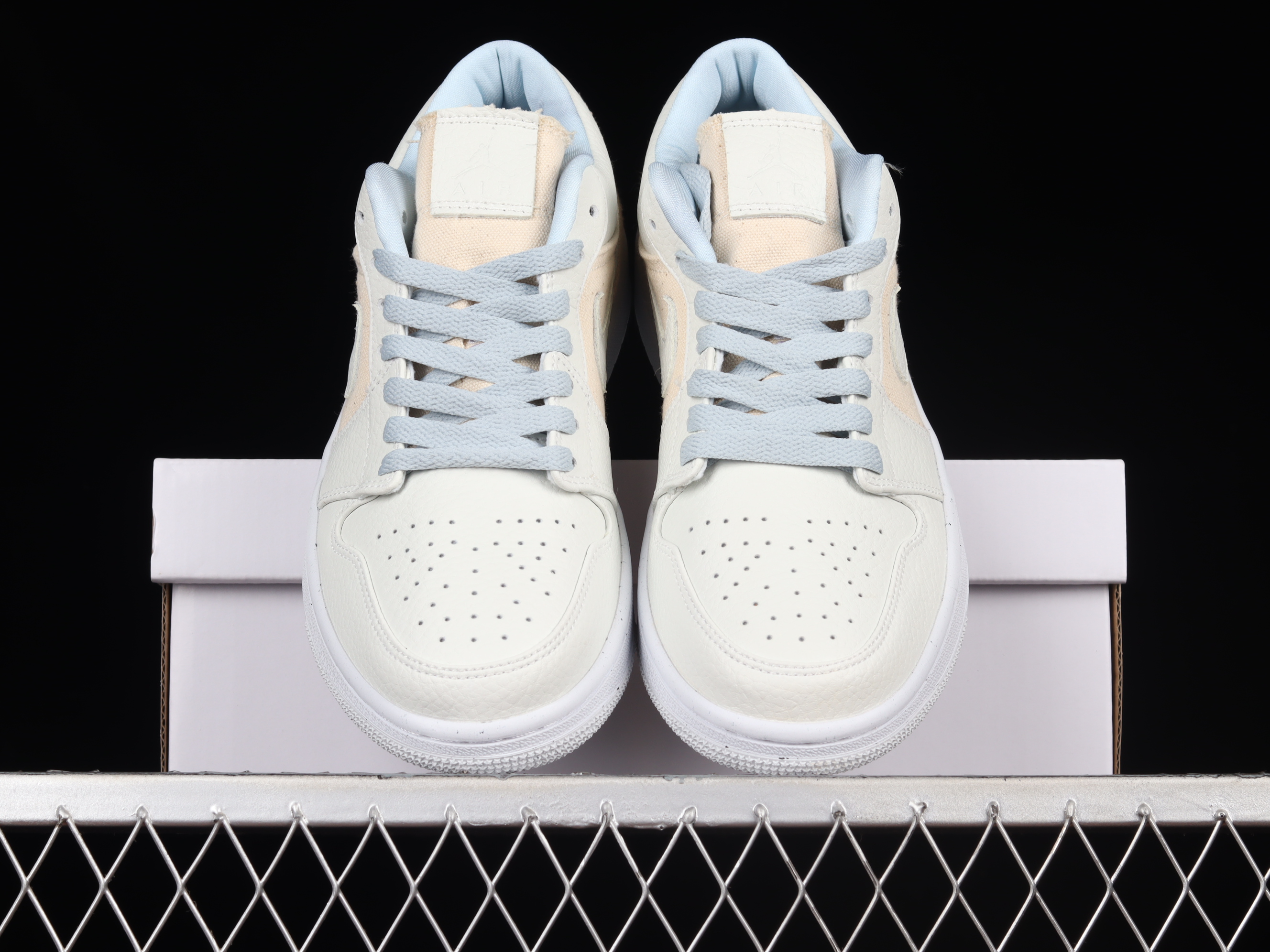 AJ1 m white leather splicing low top basketball shoes DQ4151-500 35.5-47.5