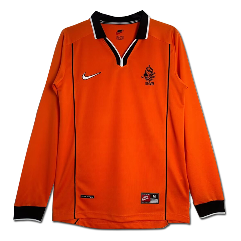 1998 Netherlands Home Retro Holland jersey Long sleeve
