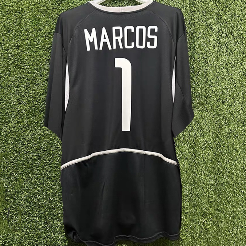 2002 Brazil goalkeeper black retro jersey