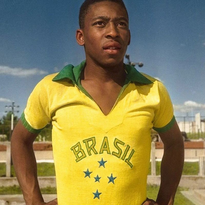 1958 Brazil Home Retro Jersey