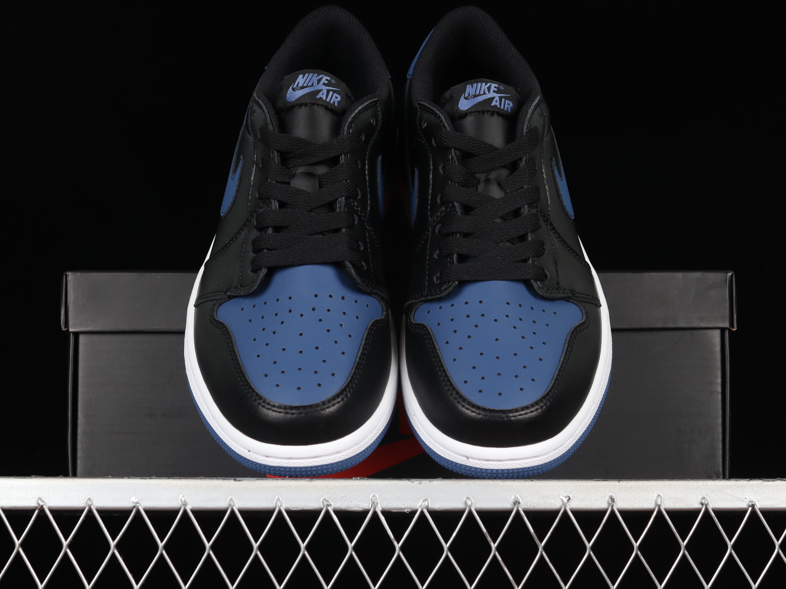 AJ1 Fujiwara Hiroshi Black and Blue low top basketball shoes CZ0790-041 40 -46