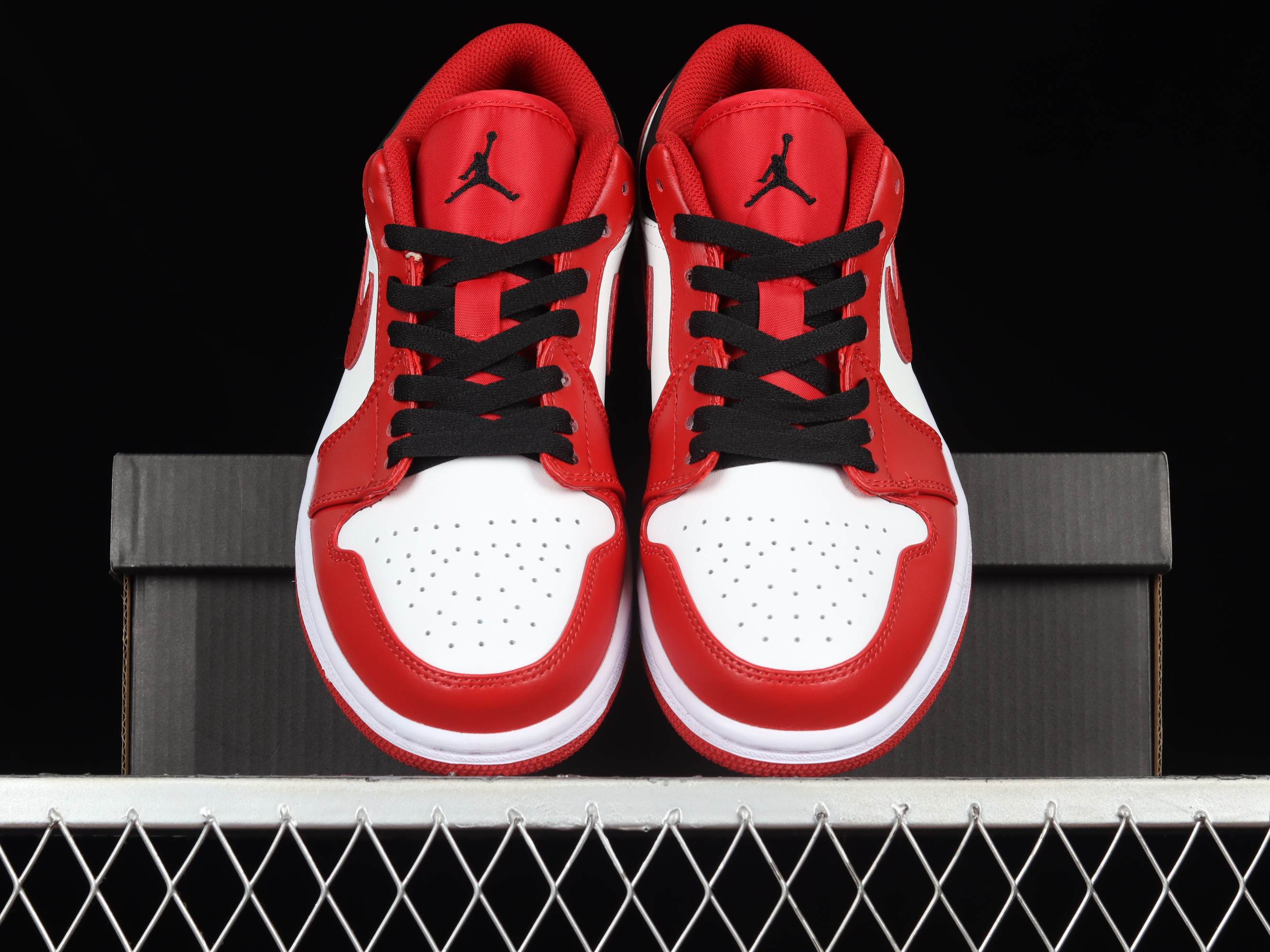 AJ1 Red White and Black Sports Culture Basketball Shoes 553558-163 36-46