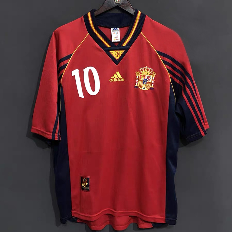 1998 Spain home Raul  retro jersey
