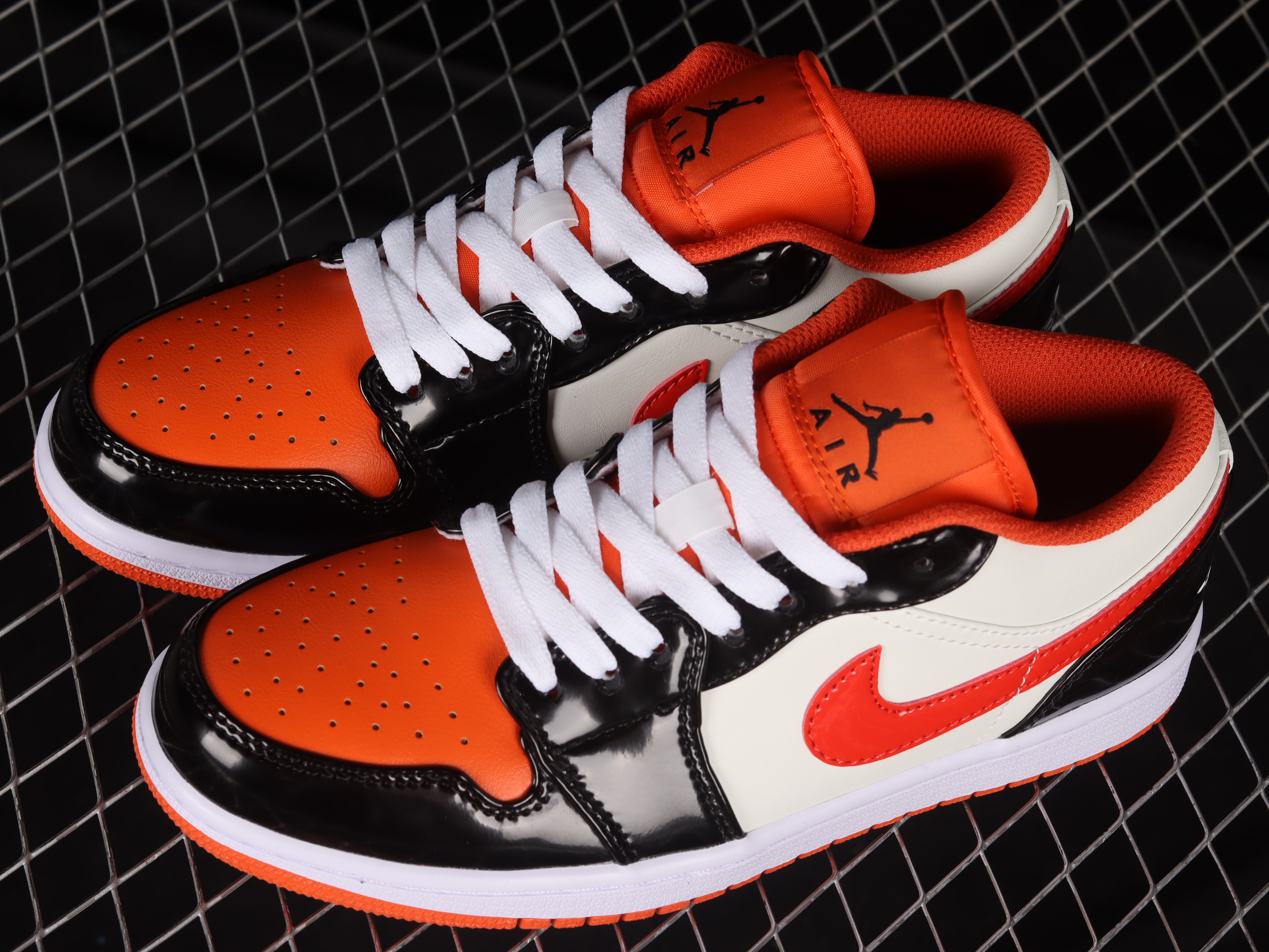 AJ1 Patent leather color matching culture leisure sports shoes DV1335-800 36-46