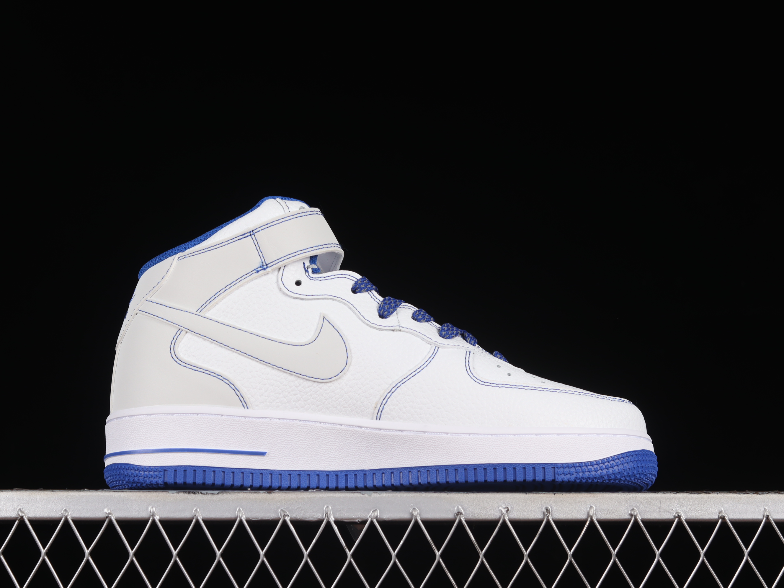 Nk Air Force 1'07 Mid Mark Line Starry Sky White and Blue color Air Force One mid-top casual sneakers