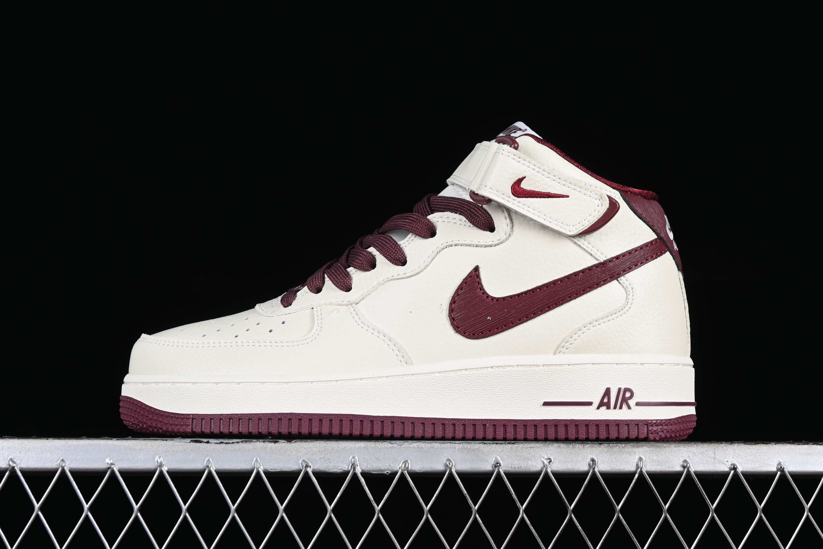 Nk Air Force 1'07 Mid rice wine red color Air Force One Chinese Casual Board shoes