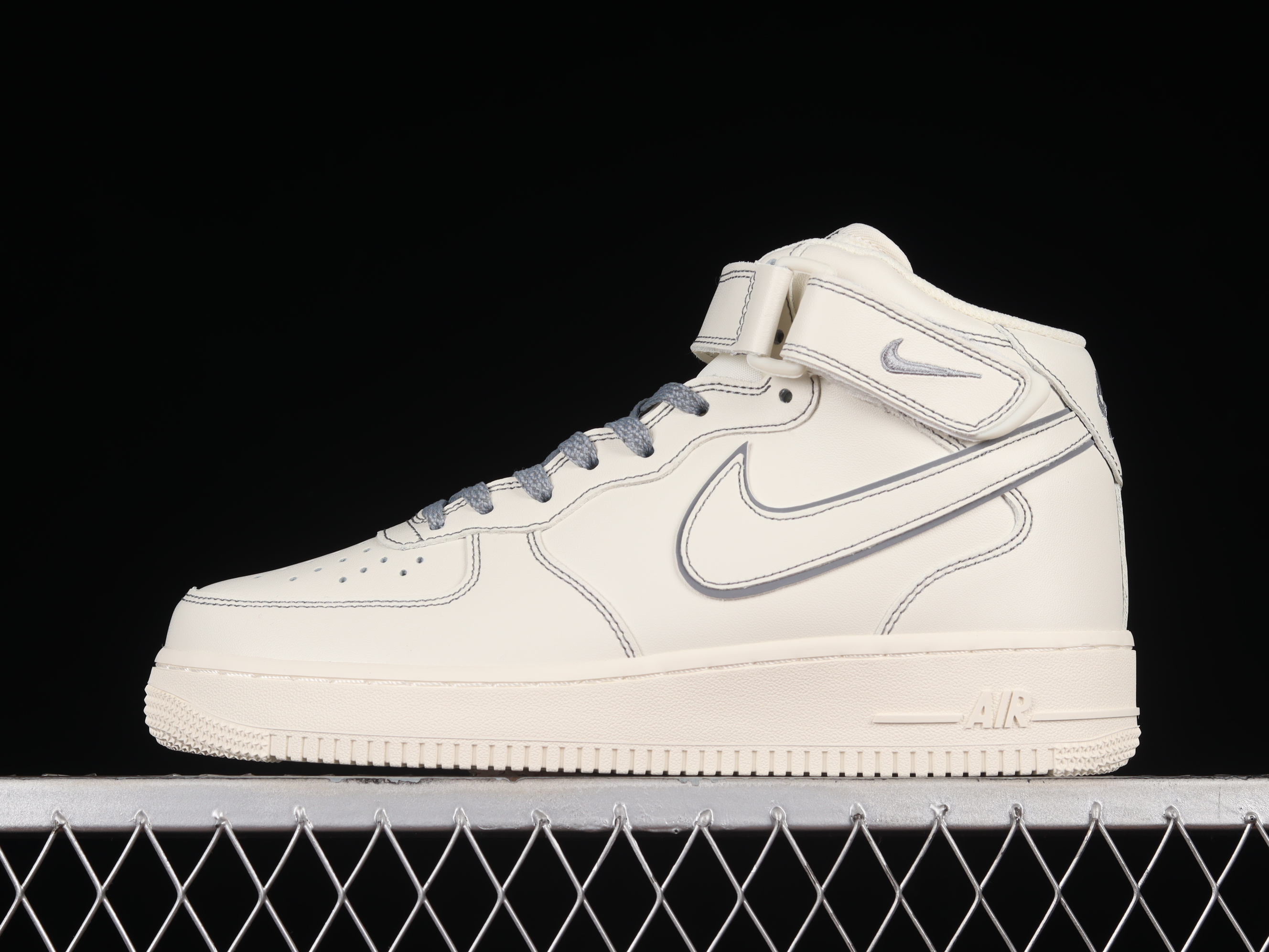 Nk Air Force 1'07 Mid Rabbit Baggy Beige Starry Sky Air Force One Mid-top Casual Sneakers