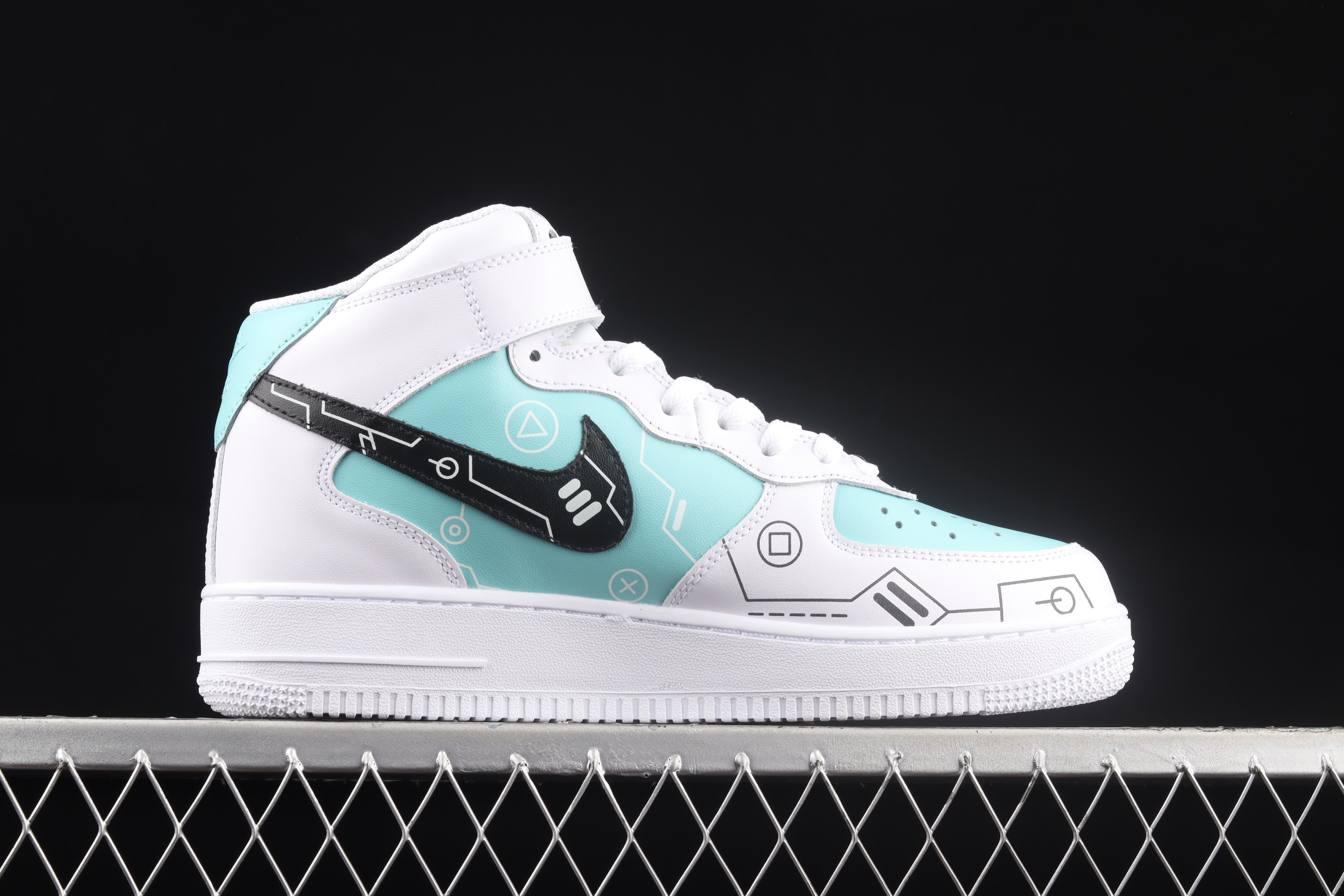 Nk Air Force 1'07 Mid PS5 video game theme Air Force One mid-top casual sneakers