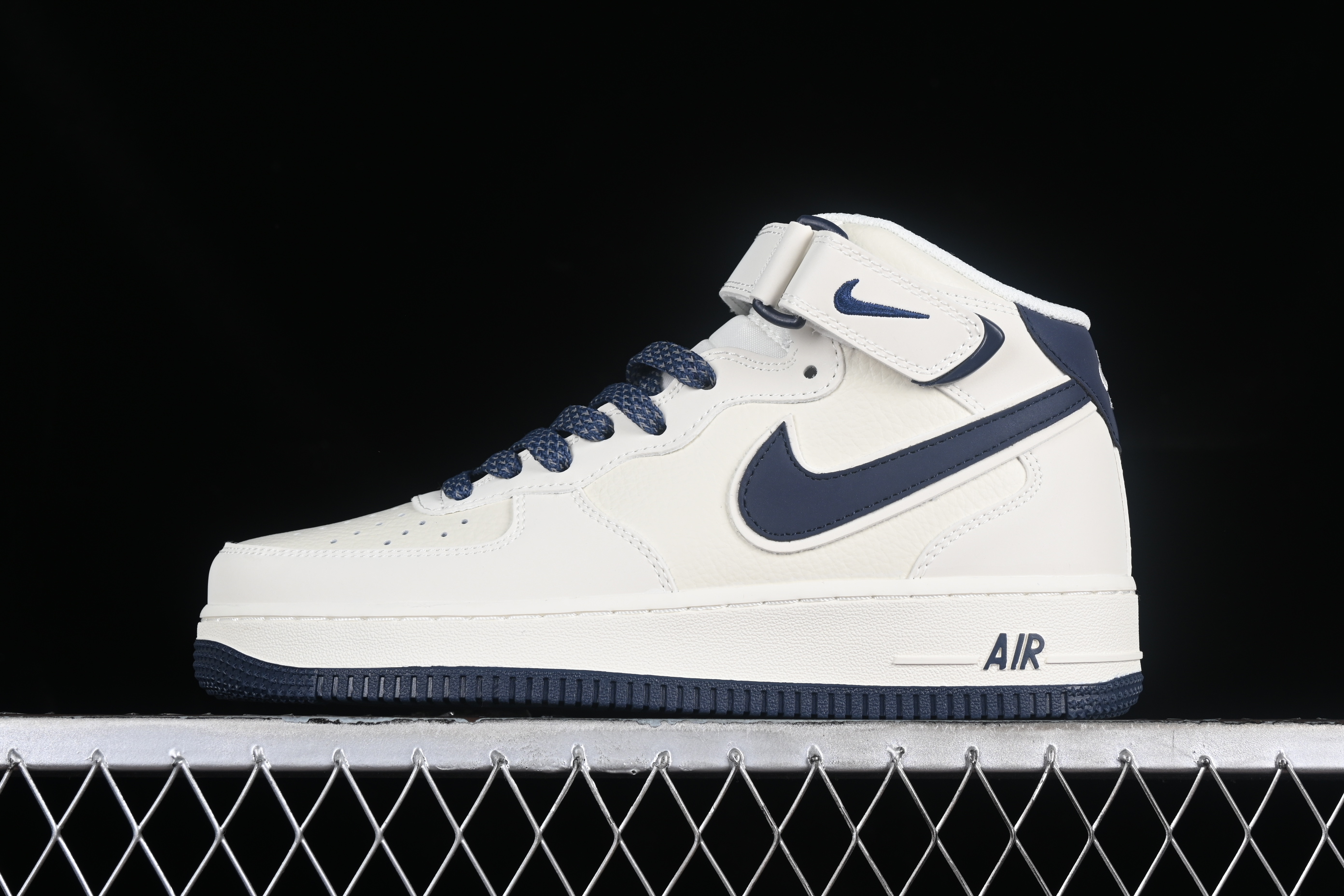 Nk Air Force 1'07 Mid Deep blue Starry Sky Air Force One mid-top casual sneakers