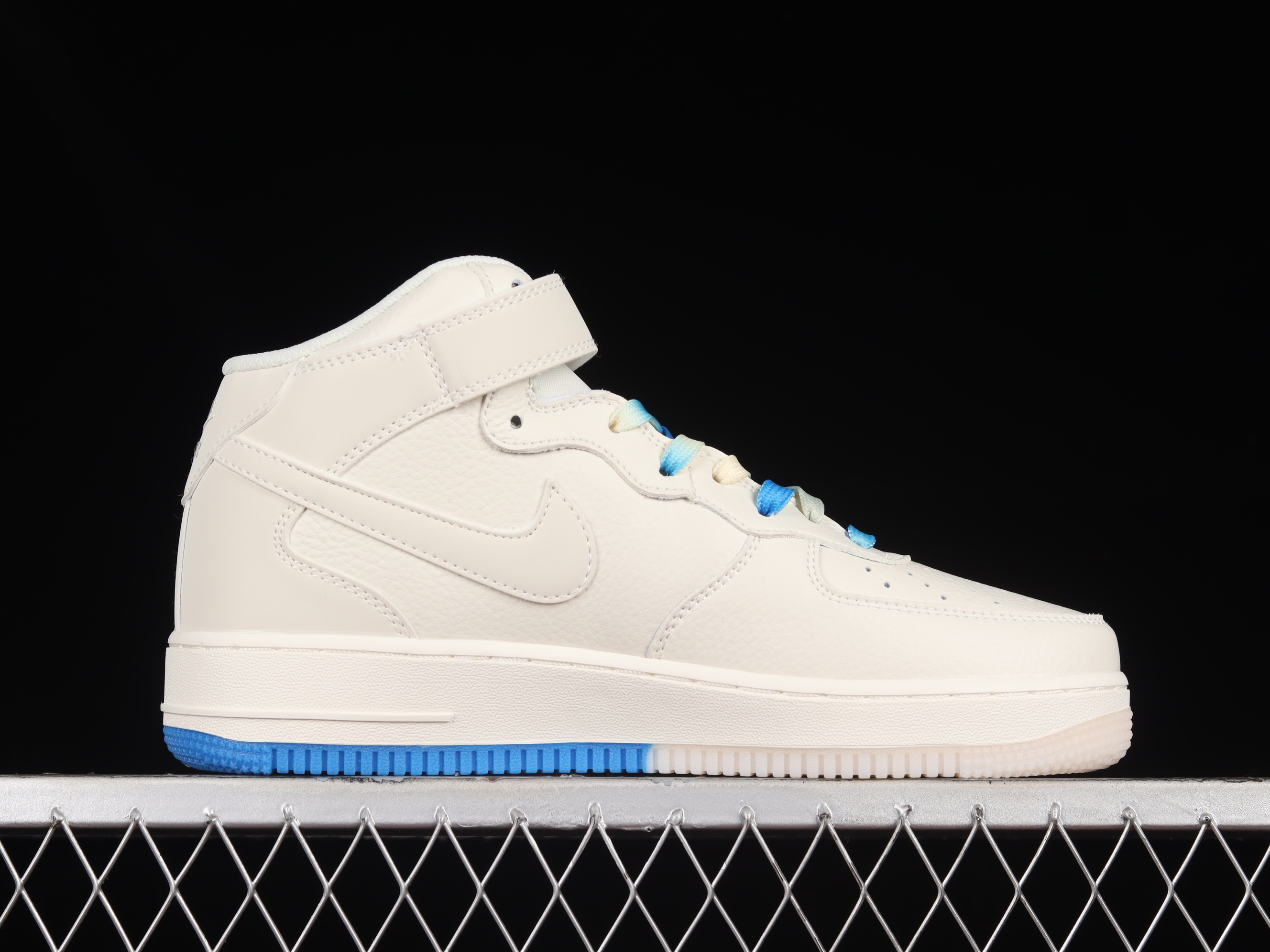 Nk Air Force 1'07 Mid Beige blue Dallas Mavericks City Limited Air Force One mid-top Sport and Casual Sneakers