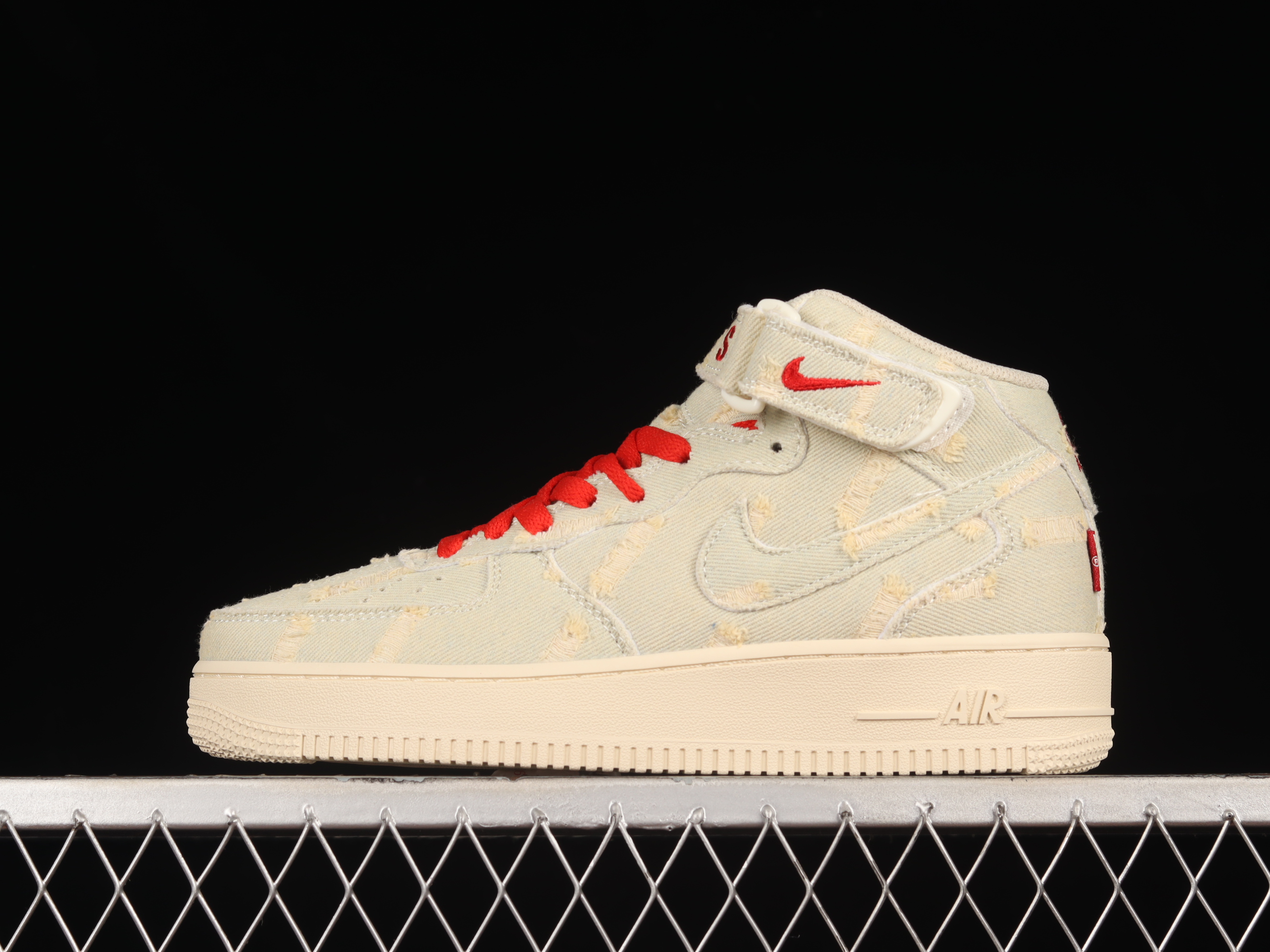 Levi's x Nk Air Force 1'07 Mid, Levi's collaboration denim Air Force One mid-top Casual sneakers