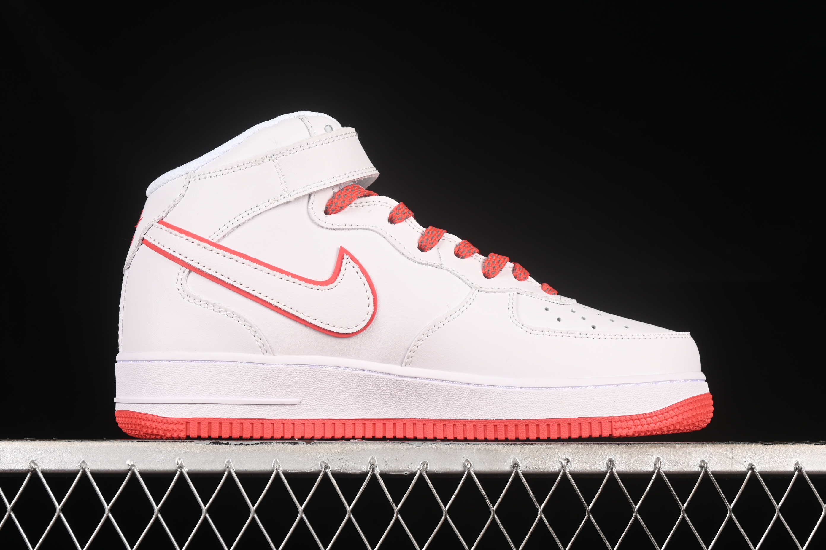 Nk Air Force 1'07 Mid off-white red Starry Sky mid-top Air Force One casual sneakers