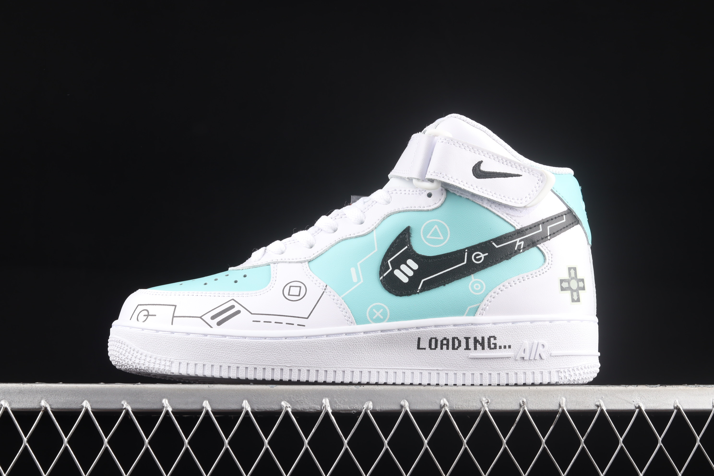 Nk Air Force 1'07 Mid PS5 video game theme Air Force One mid-top casual sneakers
