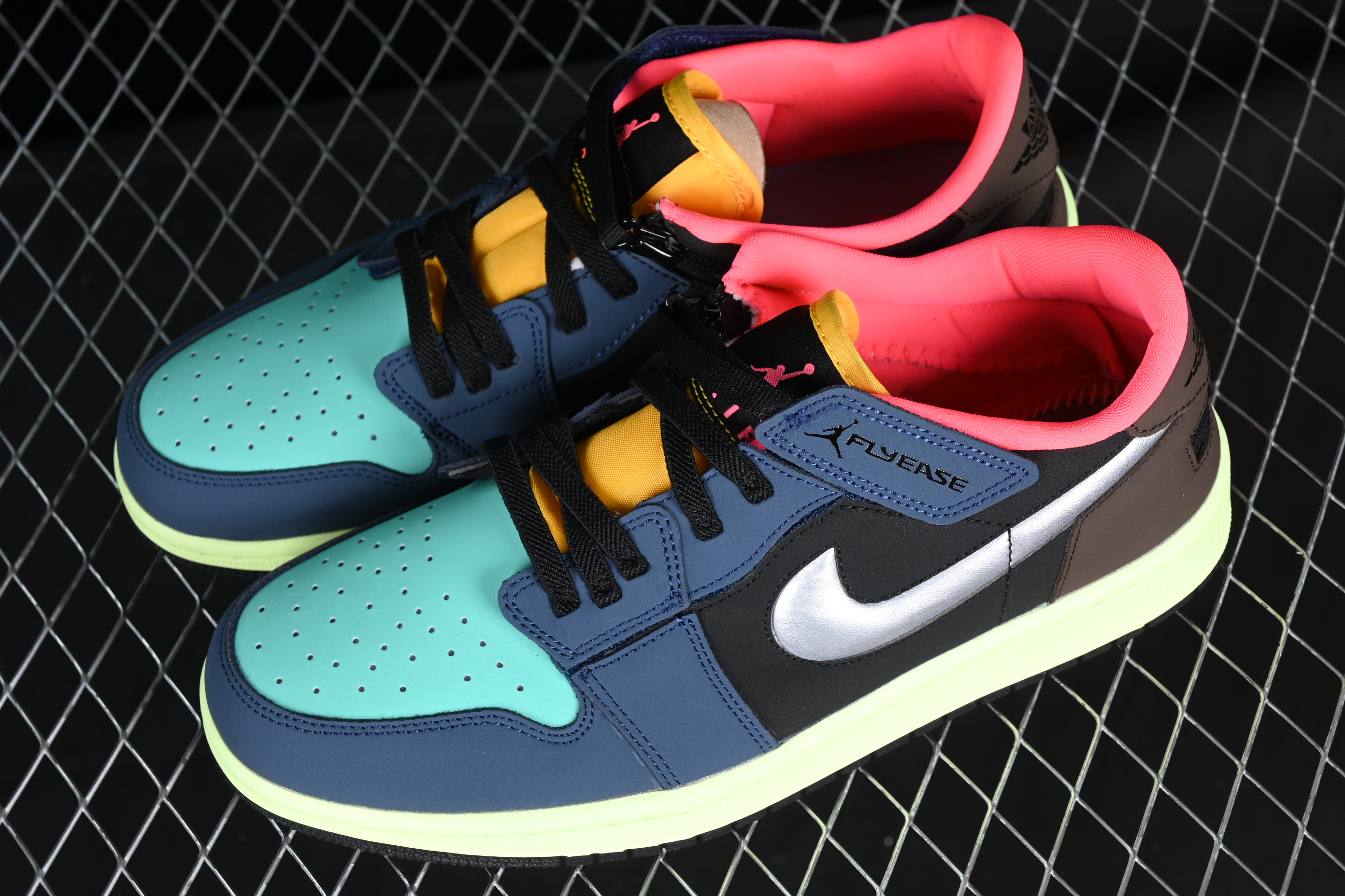 AJ1 color patchwork brand-new low-top basketball shoes DM1206-201 36-46