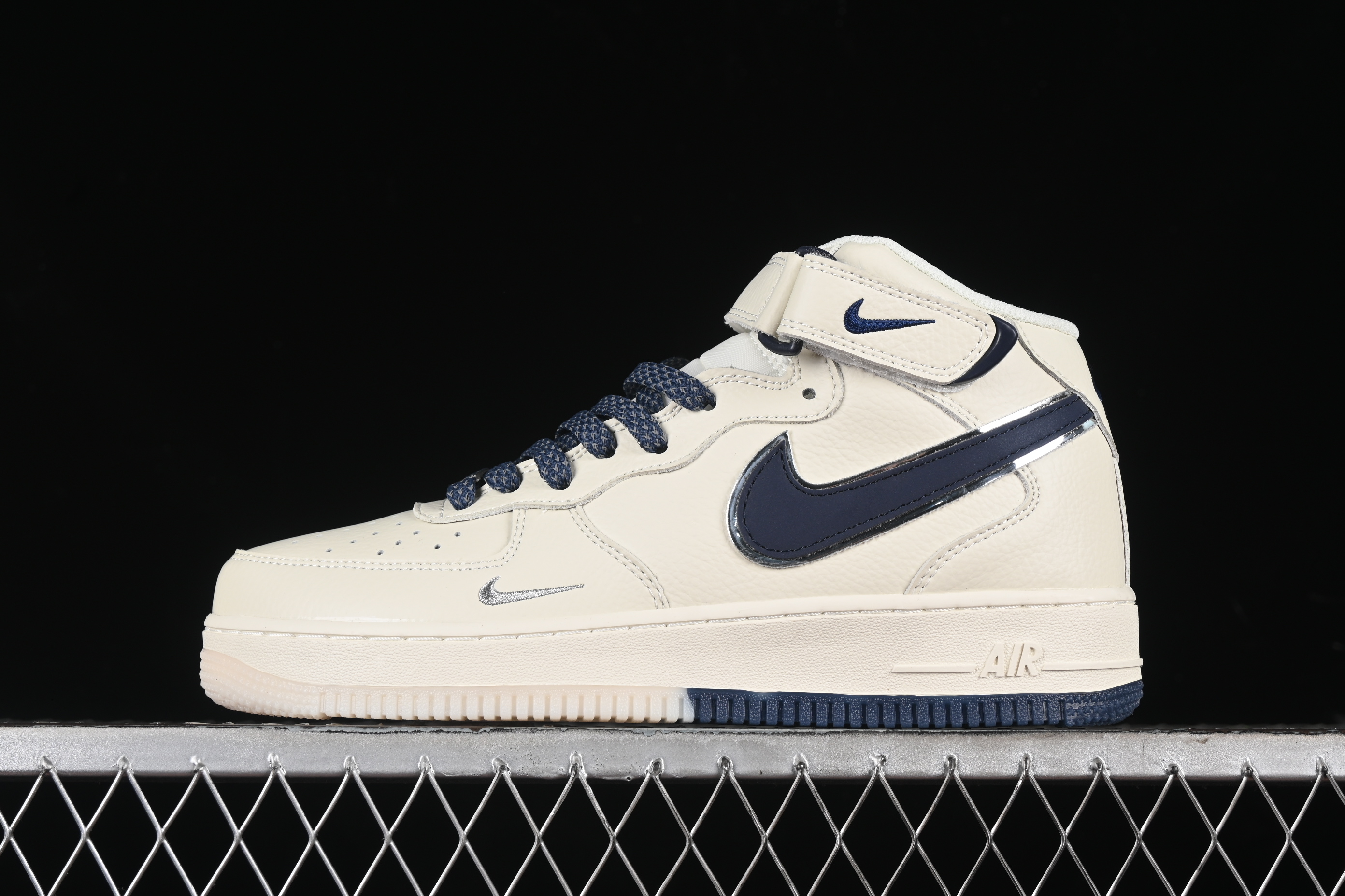 Nk Air Force 1'07 Mid Mid deep blue two-tone sole Air Force One Starry Sky mid-top casual sneakers