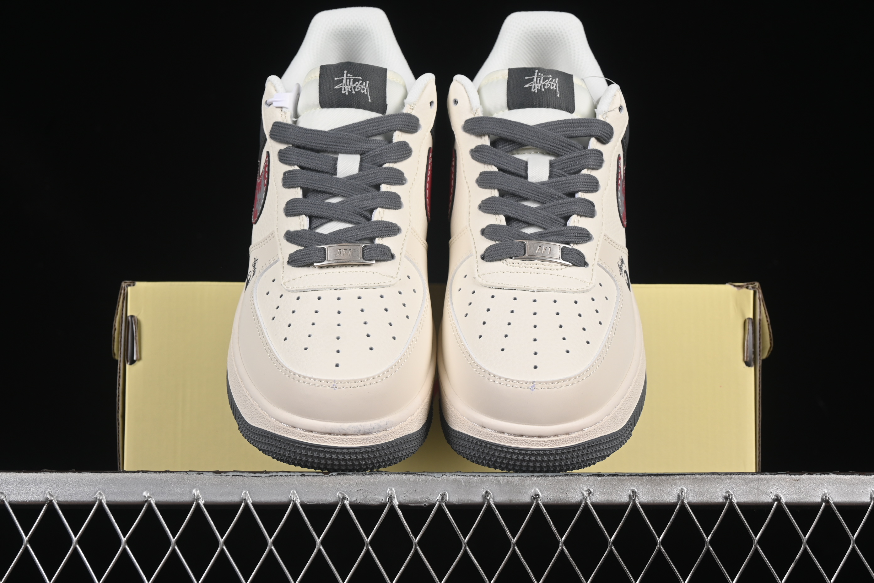 Air Force 1'07 Low Stussy Collaboration Rendering Red Hook XS1958-573-36-45