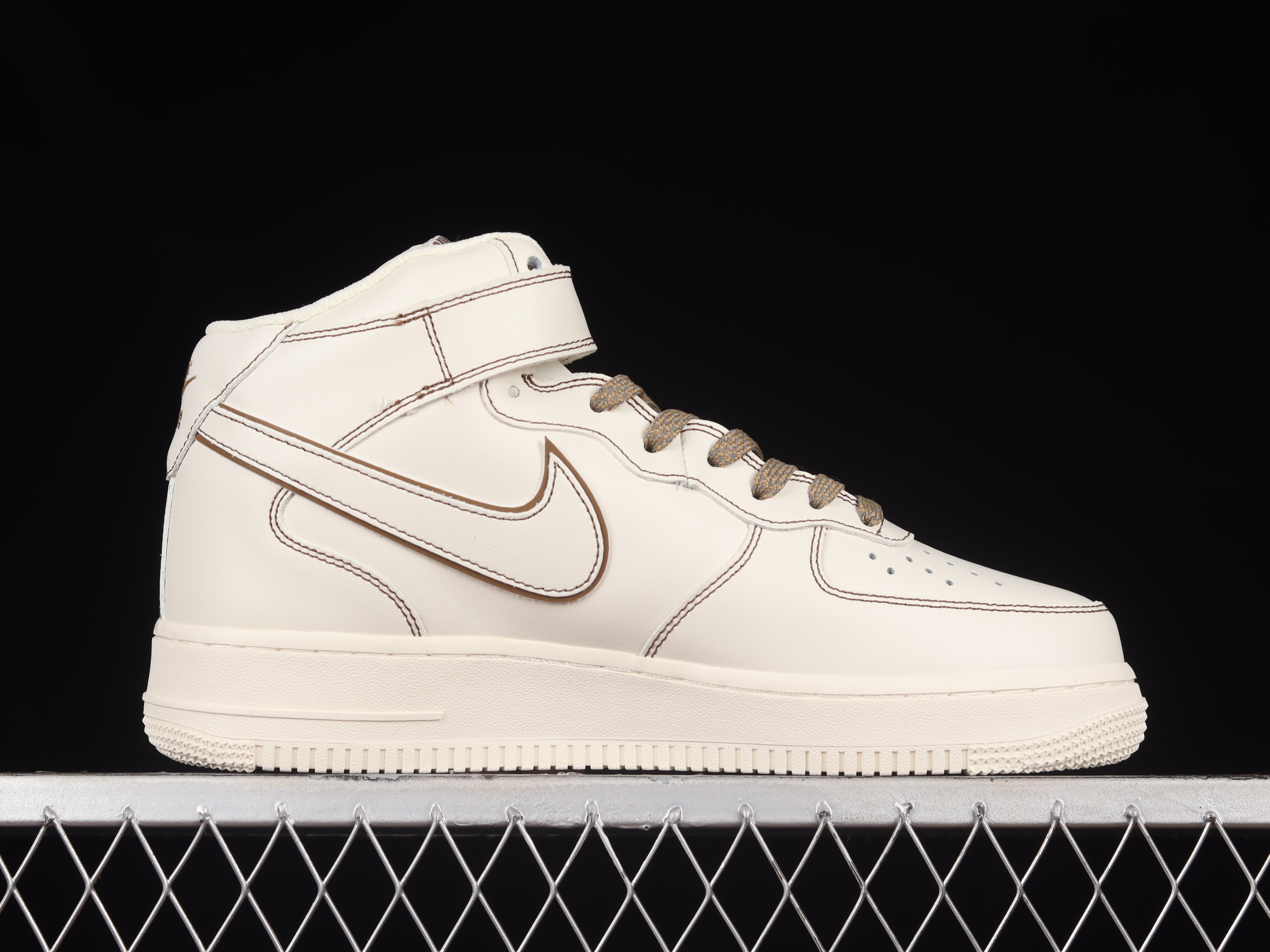 Nk Air Force 1'07 Mid Rabbit Baggy Khaki Starry Sky Air Force One Mid-top Casual Sneakers