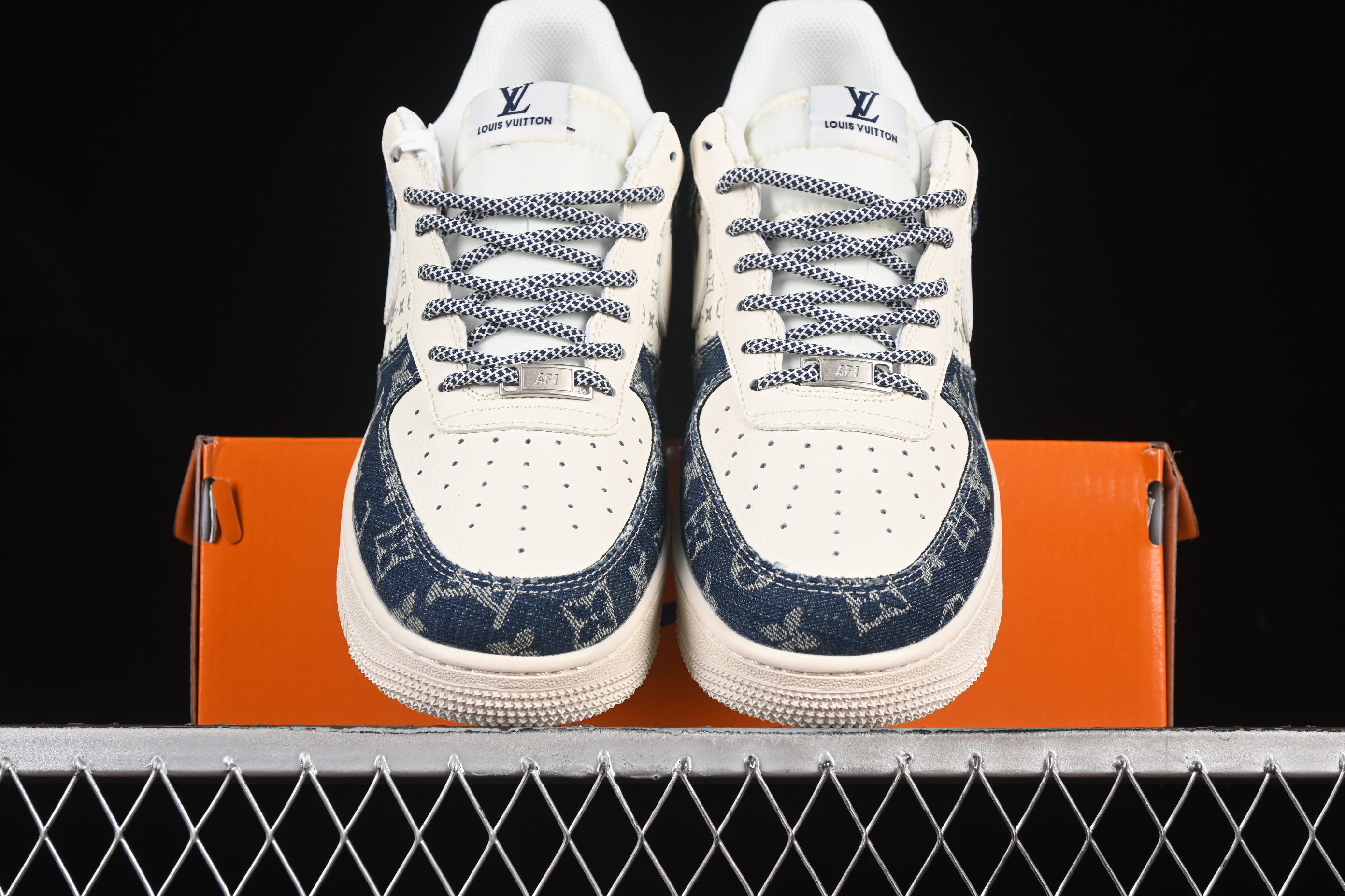 Air Force 1'07 Low LV collaboration double-piece blue denim YX5066-318 36-45