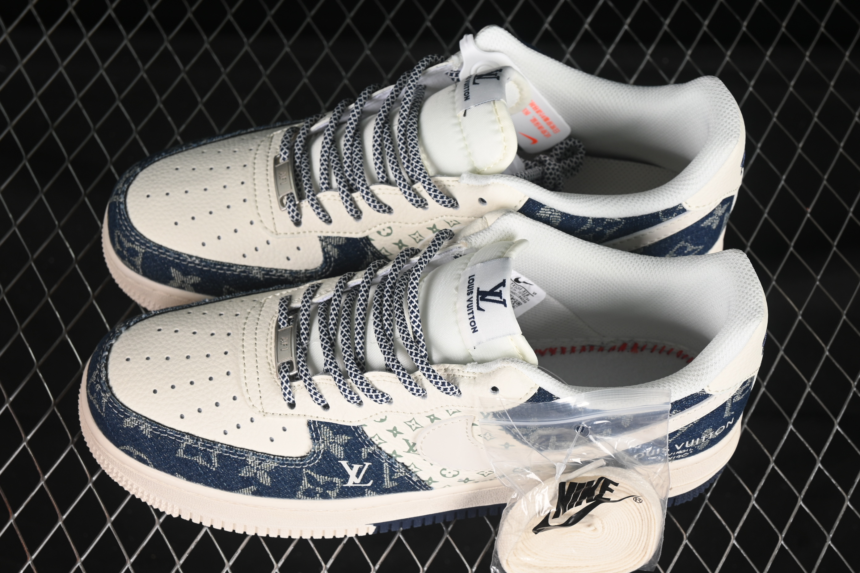 Air Force 1'07 Low LV collaboration double-piece blue denim YX5066-318 36-45